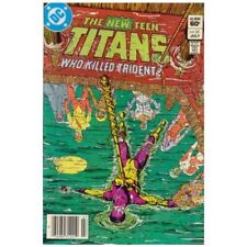 New Teen Titans (1980 series) #33 Newsstand in VF condition. DC comics [v% picture