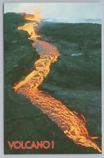 Puu Kamoamoa Hawaii~Kilauea Volcano Erupting~Vintage Postcard picture