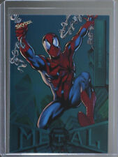 2022 Upper Deck Marvel Metal Universe Turquoise Light FX #22/50 Spider-Man Rare picture