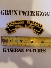 Taukkunen Barracks, Worms Germany rocker tab embroidered patch picture