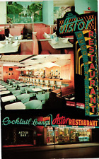 Astor Restaurant & Cocktail Lounge Downtown Montreal Canada Vintage Postcard picture