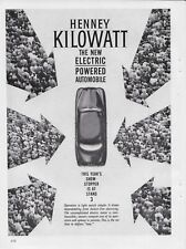 1961 Henney Kilowatt New Electric Powered Automobile Vintage Photo Print Ad picture