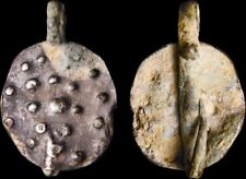 Hellenistic Silver Pendant Amulet Magic Protection Dots Shield Design Antiquity picture