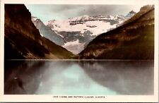 Lake Louise Vitoria Glacier Mountains Landscape Forests UNP Vintage Postcard picture