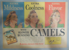 Camel Cigarette Ad: Extra Mildness, Coolness  from 1940  Size: 11 x 15 inch picture