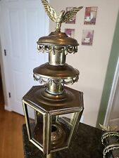 Brass Copper Carriage Lamps Stage Coach Light Pair With Hanger Brackets picture