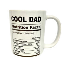 Dad Nutrition Facts 11 oz Coffee Mug Papa Tea Cup Birthday Father's Day Gift picture