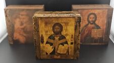 Wood Art-Three Christian Trinket Boxes picture