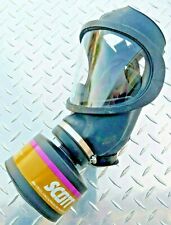 MSA Gas Mask / Ultravue Respirator w/ Scott 40mm CBRN / NBC Filter Medium NOS picture
