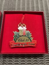 Vintage Rare 2000 Disneyland CLUB 33 Brass Christmas Ornament, Candle Holly, MIB picture