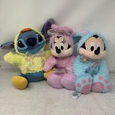 Disney Store Mickey Minnie Mouse Bunny Plush Easter 2022 New Bundle Lot Stitch picture