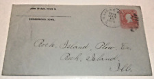1906 ROCK ISLAND WEST LIBERTY & COUNCIL BLUFFS RPO TRAIN #24 UNDERWOOD IOWA picture