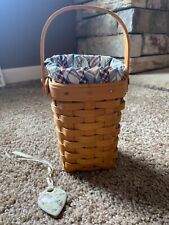Longaberger 1998 HORIZON OF HOPE BASKET, PROTECTOR, LINER, and TIE ON picture