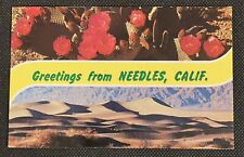 Vintage Needles, California Banner Postcard picture
