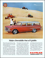 1962 Rambler Ambassador V8 car wagon dune buggy sand retro photo print ad L83 picture