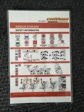 New Conviasa Airbus A340-600 Safety Card Venezuelan Airline picture