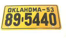 Vintage 1953 Oklahoma Wheaties Cereal Box  License Plate picture