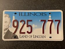 ILLINOIS TRIPLE 777 LICENSE PLATE TRIPLE 7 NUMBER 925 777 REPEATING picture