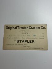 Rare 1899 Stapler USA Advertising  Postcard Trenton Oyster Crackers picture