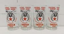 1953 Central States Shrine Assn. Oklahoma City India Drinking Glasses A-6 picture