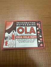 1935 OLA Coca Kola Mate Soda Bottle Label Vintage Advertising SS-045 picture