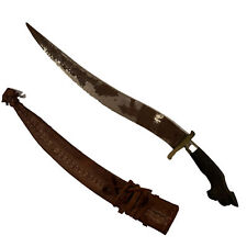 Philippines Visayas Sword Antique Filipino Pinuti Talibon Knife Leather Sheath picture