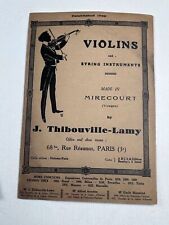 Violin Catalog Violins + String Instruments Mirecourt by J Thubouville -Lamy picture