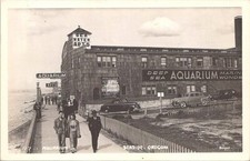 Seaside Oregon RPPC Deep Sea Aquarium & Seawater Apartments 1950s picture