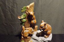 Chipmunks Ceramic Figurine w-Acorns on Tree and Rock picture