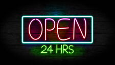 New Open 24hrs Neon Light Sign 24