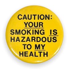 Vintage Anti-Smoking Pin Collectible Tobacco Awareness Badge Retro Health Button picture