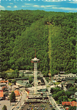 Gatlinburg TN, Space Needle & Chair Lift Aerial View, Vintage Scalloped Postcard picture
