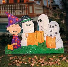 Peanuts Gang in Costumes Hammered Metal Outdoor Halloween Decor Charlie Brown  picture