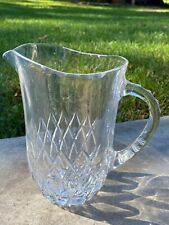Vintage  CLARENBRIDGE IRISH CRYSTAL 24% Lead Crystal -Water Pitcher/Jug - Oyster picture