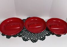 Retro 70’s Look Cigarette Ash Trays Regent Products Set Of 3 Red picture