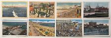 Linen Circulated Atlantic City Postcards Lot of 8 Hotel Pier Beach Scene 1916-49 picture