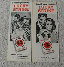TWO VERY VERY RARE OLD ADS LUCKY STRIKE from 1962 picture