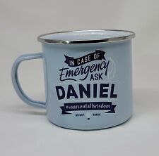 History & Heraldry In Case Of Emergency Ask Daniel Blue Enamel and Metal Mug Cup picture