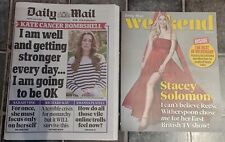 Daily Mail Newspaper (UK) - 23rd March 2024 - Kate Princess Wales Cancer Shock picture
