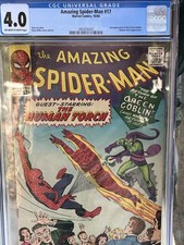 CGC Graded 4.0 Amazing Spider-Man # 14 2nd Appearance Green Goblin Human Torch ￼ picture