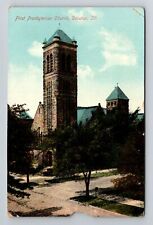 Decatur, IL-Illinois, First Presbyterian Church Antique, Vintage Postcard picture