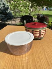 ~BEAUTIFUL~ Longaberger 2007 Welcome Home Bee Basket with Lid & Lidded Protector picture