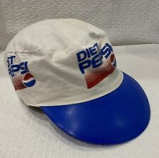 Diet Pepsi Cap Hat with Blue Plastic Bill Thin Lightweight Vintage picture