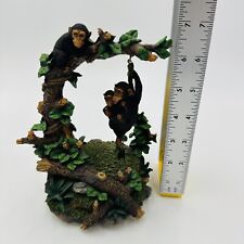 Westland Chimps At Play Swinging Figurine Music Box Vintage Giftware picture
