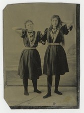 Female Prostitute Tintype Photo 1860 Antique Brothel Sex Worker Civil War Q10269 picture