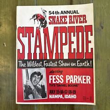Vintage 1969 Snake River Stampede 54th Rodeo Program Daniel Boone Fess Parker picture