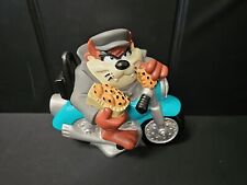 Vintage Warner Bros. Taz on Bike Coin Piggy Bank Tasmanian Devil Looney Tunes picture