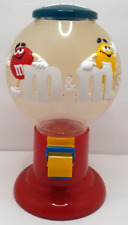 Vintage M&M Plastic Candy Dispenser Collectible Gumball Machine Style 9” Tall picture
