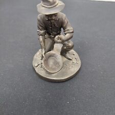1974 Franklin Mint Fine Pewter The Prospector 1836-1855 Figurine Gold Panner picture