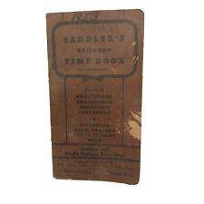 Saddlers Railroad Time Book Vintage Pay Record 1953 Writing Eastern & SE Areas  picture